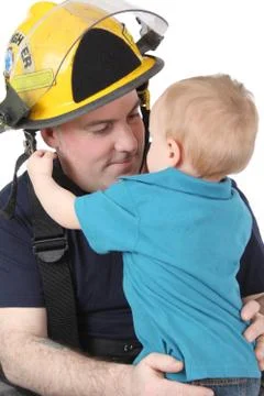 Fireman Son Stock Photos