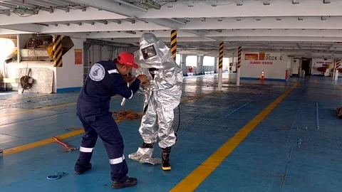 Fireman suits Stock Footage 213603040