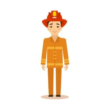 Fireman Vector Illustration Stock Illustration