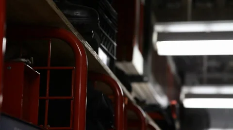 Fireman's locker Stock Footage 33749844