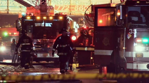 Firemen action Stock Footage 644857
