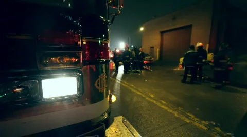Firemen Background Action Stock Footage 644859