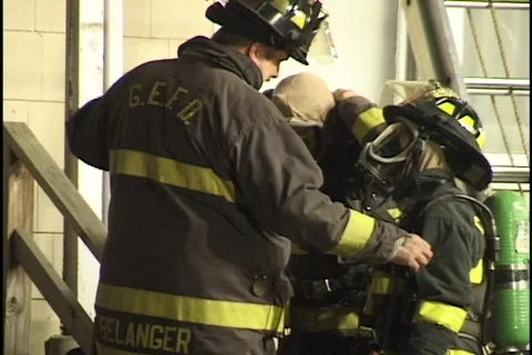 Firemen Discussing Strategy Stock Footage 297510