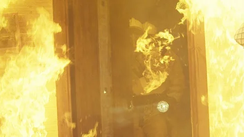 Firemen extinguish a fire Video stock 72319332