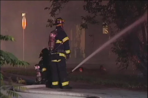 Firemen Finish Hosing Ash 動画素材 852130