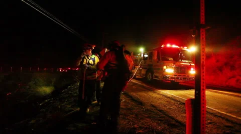 Firemen making plans Stock-Footage 51136300