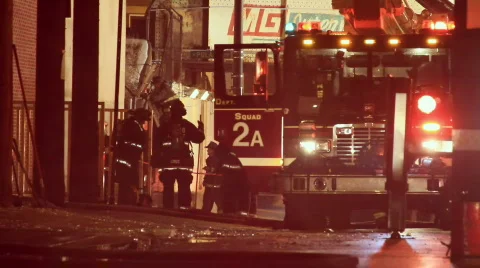 Firemen meeting Stock Footage 644873