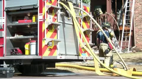 Firemen Talking at Emergency 動画素材 12580149