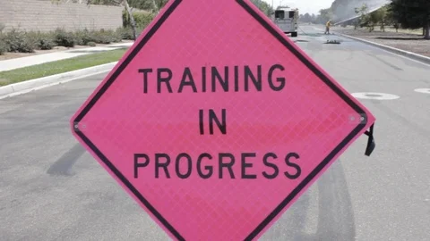 Firemen training grounds training session Stock Footage 76972760