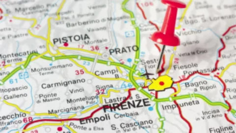 FIRENZE on a map Stock Footage 174644473
