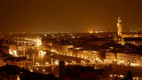 Firenze at night 스톡 사진