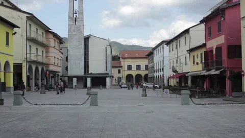 Firenzuola (Florence) Main square Stock Footage 74998702