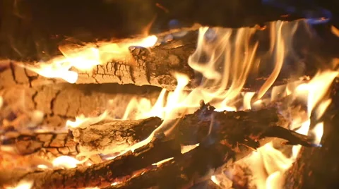 Firepit close hot Stock Footage 42657031