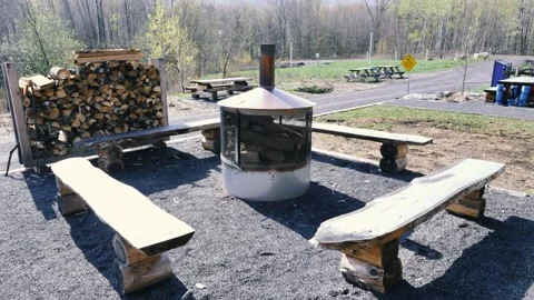 Firepit Mountain Stock Footage 272931742