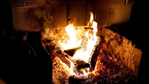 Firepit at Night 2 Stock Photos