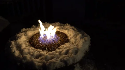 Firepit at night Stock Footage 103172554