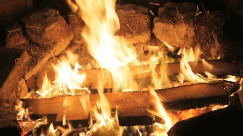 Fireplace 01 Stock-Footage 2078975