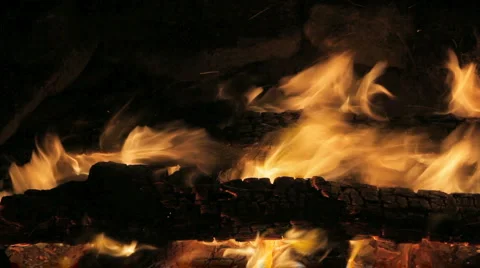 Fireplace 08 Stock Footage 2082444