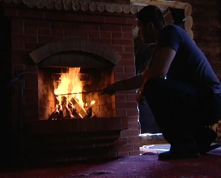 Fireplace  1 Stock Footage 2535622