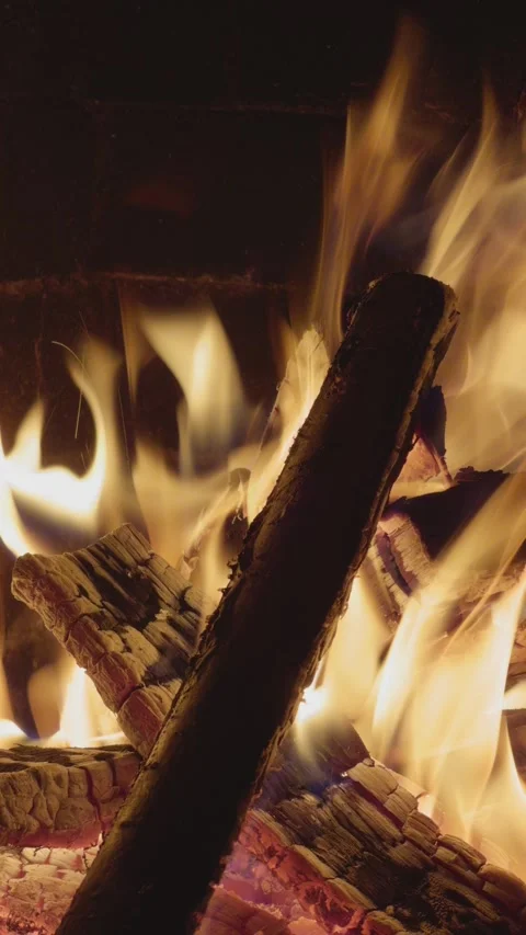 Fireplace 1 Stock Footage 321842835