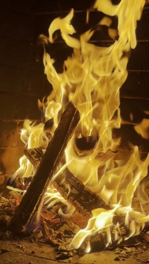 Fireplace 3 Stock Footage 321842916