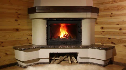 Fireplace. 3 shots HD 動画素材 25457048