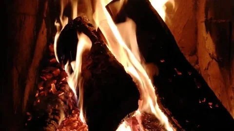 Fireplace in the apartment. Stock Footage 195089879