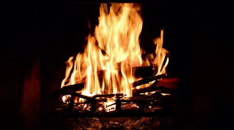 FIREPLACE BEAUTIFUL FLAME Stock Footage 33844741