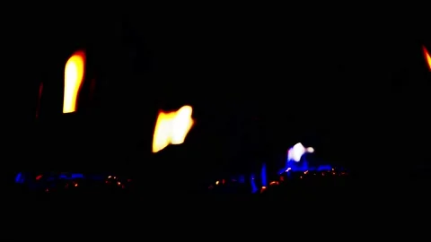 Fireplace on Black Background Stock Footage 202523182