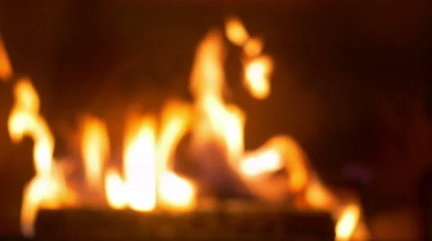 The fireplace blurred, out of focus background. Real time capture Stock-Footage 46864350