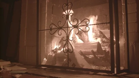 Fireplace Burning  Vidéo 124930432