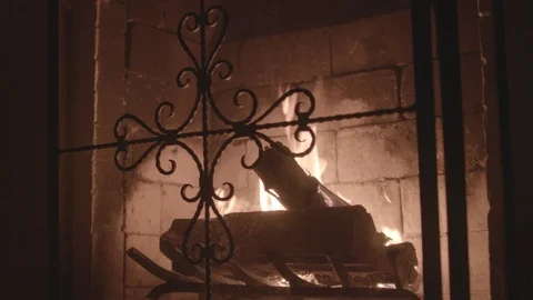 Fireplace Burning  Видео 125127489