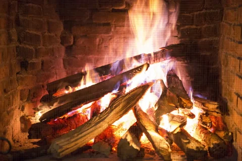 Fireplace Burning Out Vidéo 49758164