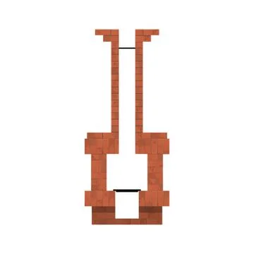 Fireplace with chimney. Stock Illustration