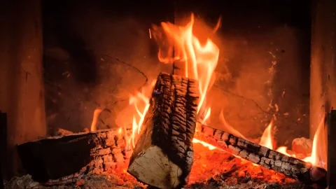Fireplace-christmas-burning Stock Footage 296361557