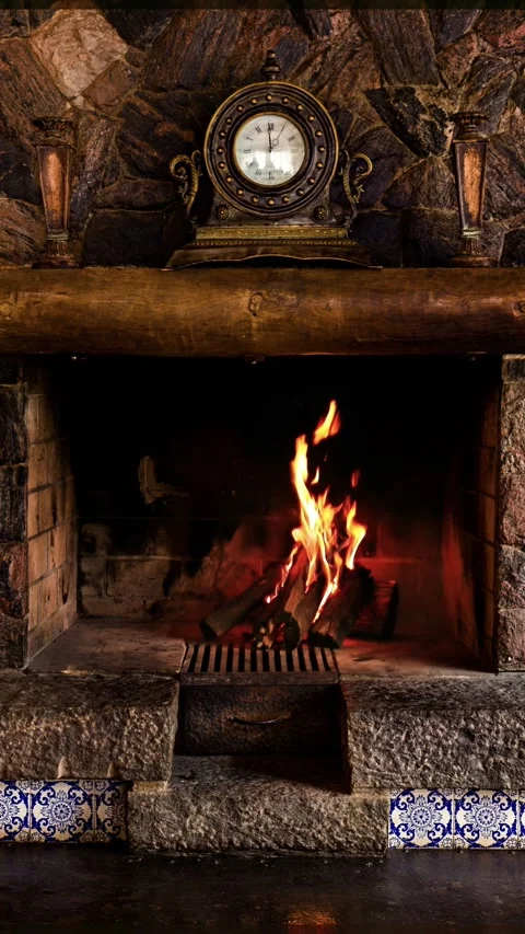 Fireplace Cinemagraph Stock Footage 135836390