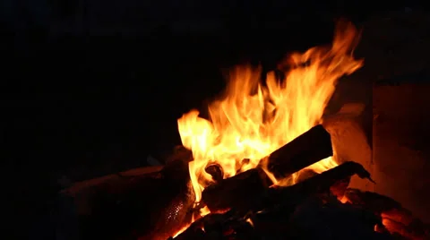 Fireplace close up Stock Footage 33801063