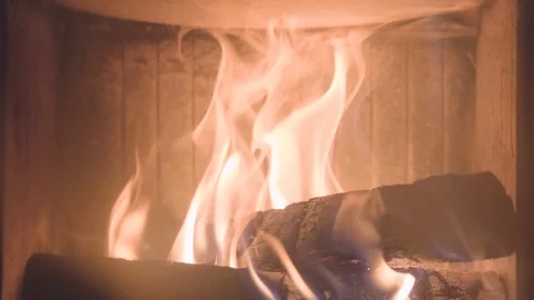 Fireplace close up Stock Footage 122281552