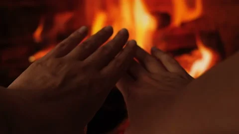 Fireplace close-up Stock Footage 154241689
