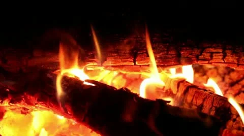 Fireplace closeup Stock Footage 10727992