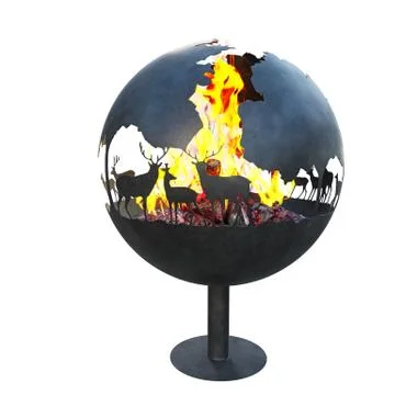 Fireplace deer Stock Photos