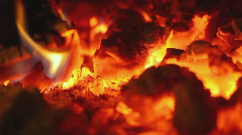 Fireplace - ember - steadicam Stock Footage 35970932