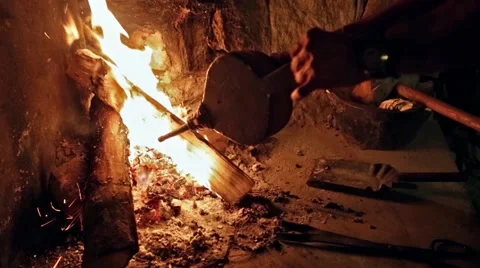 Fireplace with embers. Stock Footage 57864139