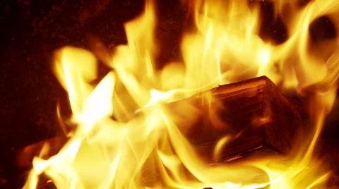 Fireplace in the evening 库存影片 42253883