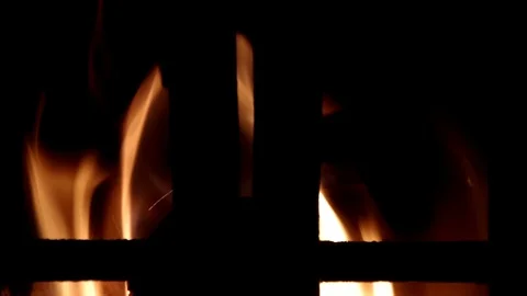 Fireplace fire backdrop Video stock 85665729