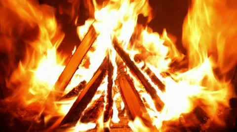 Fireplace fire Stock Footage 10760231