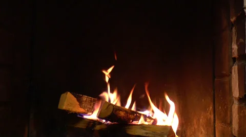 Fireplace fire Stock Footage 37550080