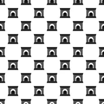 Fireplace for fire pattern seamless vector Stockillustratie