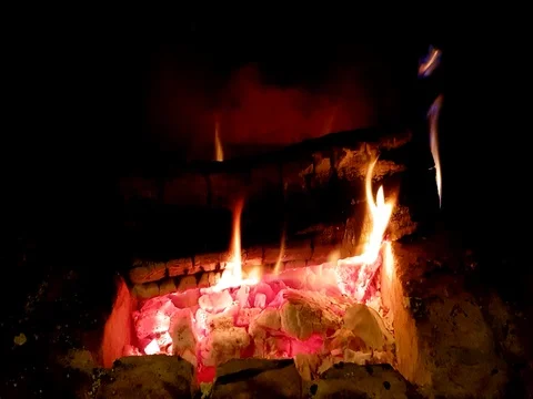 Fireplace, Flame Stock Footage 82880939