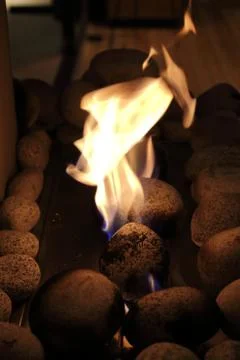 Fireplace flame Foto stock